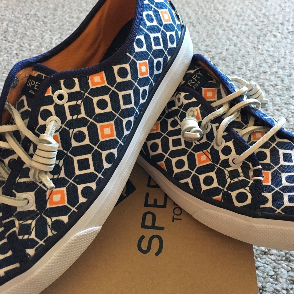 Sperry Blue and Orange Women's Shoes